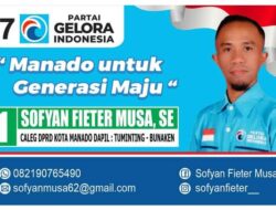 Calon Legislatif DPRD Kota Manado Sofyan Fieter Musa SE: Siap Membawa Aspirasi Ekosistem Era Digitalisasi Bagi Kaum Milenial Berprestasi