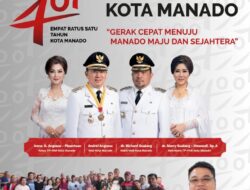 Ucapan Dirgahayu Kota Manado Ke 401 Tahun Dari Kepala Dinas Perhubungan Jeffry Worang J. SE