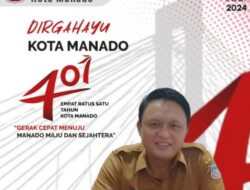 Ucapan Dirgahayu Kota Manado Ke 401 Tahun Dari Kepala Dinas Perkim Kota Manado Peter Alexander Eman ST., MT.