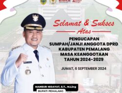 Ucapan Sumpah Anggota DPRD Kabupaten Pemalang Tahun 2024-2029