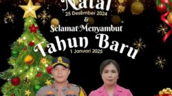 Kapolres Bitung Beserta Staf Dan Bhayangkri : Mengucapkan Selamat Merayakan Natal Dan Selamat Menyambut Tahun Baru 1 Januari 2025