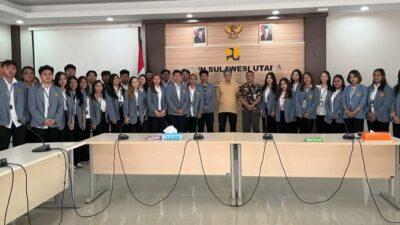 Kepala BPJN Sulut Di dampingi Kasubag TU Jenry Wongkar Berikan Pembekalan Peserta Magang Untuk Mahasiswa Unsrat
