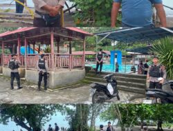 Polres Bitung menurunkan personil untuk amankan tempat tempat Wisata,saat liburan panjang