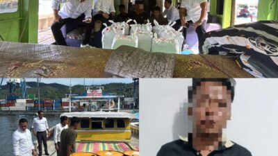 Satres Narkoba Polres Bitung Gagalkan Pengiriman Ratusan Liter Minuman Beralkohol Ilegal