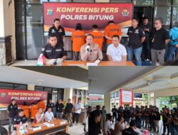 Konferensi Pers Polres Bitung: 44 Paket Shabu dan Tiga Pengedar Diamankan