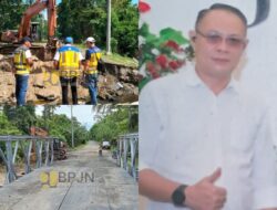 Jonathan Mogonta Apresiasi Kinerja BPJN Sulut Rampungkan Jembatan Darurat di Ruas Jalan Nasional Kema – Rumbia