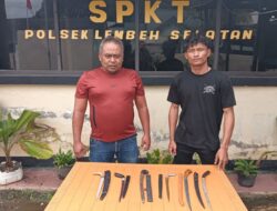 Kapolsek Lembeh Selatan Pimpin Operasi Sajam dan Temukan Enam Buah Senjata Tajam