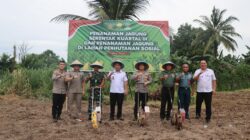 Polres Bitung Mengikuti Zoom Ketahanan Pangan dan Penanaman Jagung Serentak Kuartal III