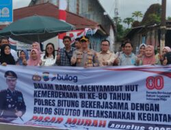 Gerakan Pangan Murah Polres Bitung Disambut Antusias Warga