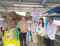 Polres Bitung Gelar Gerakan Pangan Murah Sambut HUT RI ke-80