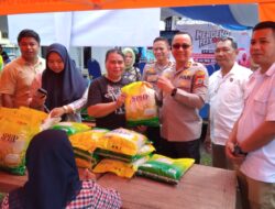 Polres Bitung Ikuti Kick Off Gerakan Pangan Murah Polri Serentak, Sediakan Ribuan Kilogram Beras untuk Warga