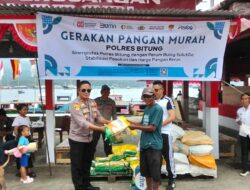 Polres Bitung Gelar Gerakan Pangan Murah di Pulau Lembeh, Warga Antusias