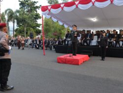 Kapolres Bitung Pimpin Upacara TAPTU dalam Rangka Memperingati HUT RI ke-80