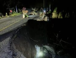 Badan Jalan Kaiya–Kotamobagu Amblas, BPJN Sulut Gerak Cepat Pasang Jembatan Bailey