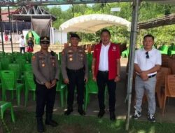 Polres Mitra Amankan Kegiatan Ibadah Doa dan Puasa Se-Sinode GMIM di Pantai Lakban Ratatotok