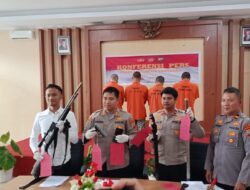 Polres Mitra Ungkap Dua Kasus Kekerasan Bersenjata, Empat Pelaku Diamankan