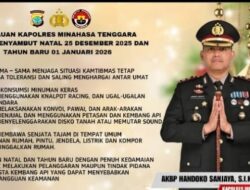 Kapolres Minahasa Tenggara Keluarkan Himbauan Kamtibmas Jelang Natal 2025 dan Tahun Baru 2026