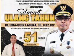 Kasat Reskrim Polres Bolmong Utara Ucapkan Selamat Ulang Tahun ke-51 Bupati Bolmut