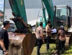 Polres Bolmong Tertibkan PETI di Desa Totabuan, Sita Satu Unit Ekskavator